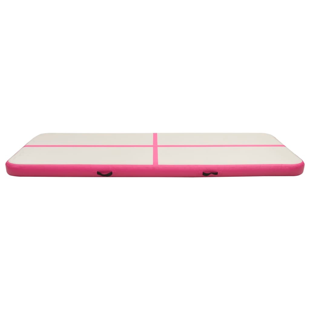 Inflatable Gymnastics Mat with Pump 500x100x20 cm PVC Pink 17 Inflatable Gymnastics Mat with Pump 500x100x20 cm PVC Pink